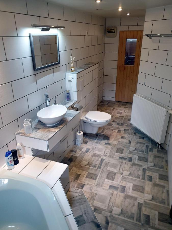 Saechsische-Schweiz-Ferienhaus-Wohnung-1-Mit-Elbblick-Sauna-Und-Kamin 柯尼希施泰因易北 外观 照片
